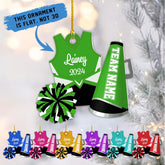 Suseaz Personalized Cheerleader Ornament 2024, Cheerleader Christmas Ornaments, Cheer Christmas Ornament, Cheerleading Ornament 2024, Cheer Ornaments for Christmas Tree (Acrylic, Cheer3)